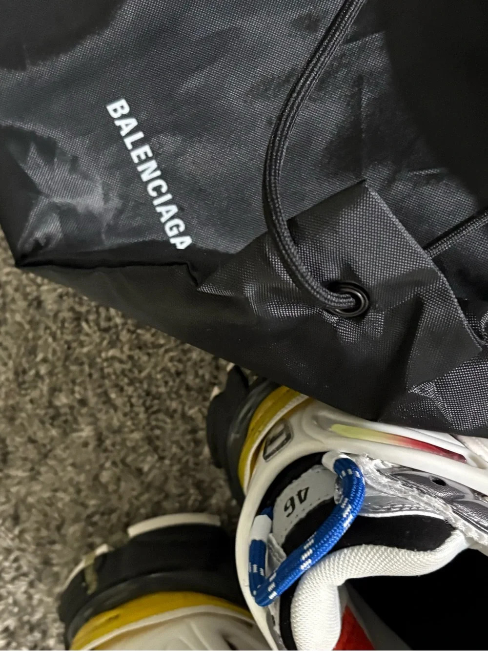 Balenciaga Colorblock Runner Sneakers - Pink, Orange & Silver Accents - Picture 4 of 5